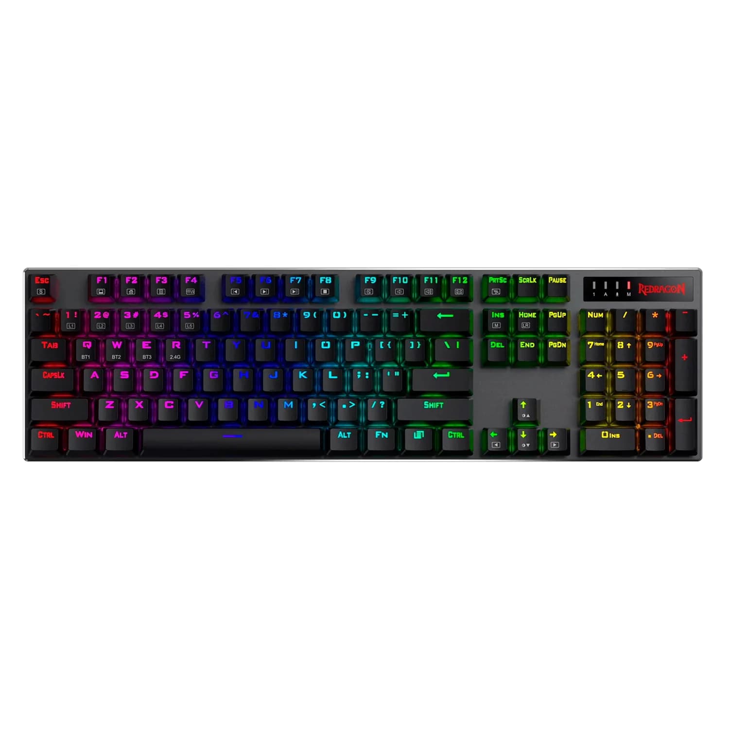 Redragon Teclado Gamer Dharma Pro K556RGB-PRO RGB Switch Red - Preto