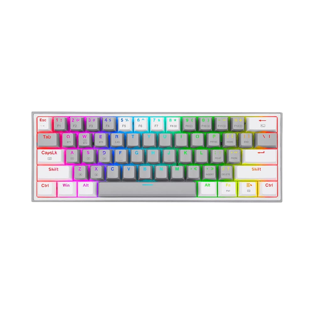 Redragon Teclado Gamer Inalámbrico Redragon Fizz Pro K616 Rgb Grey White