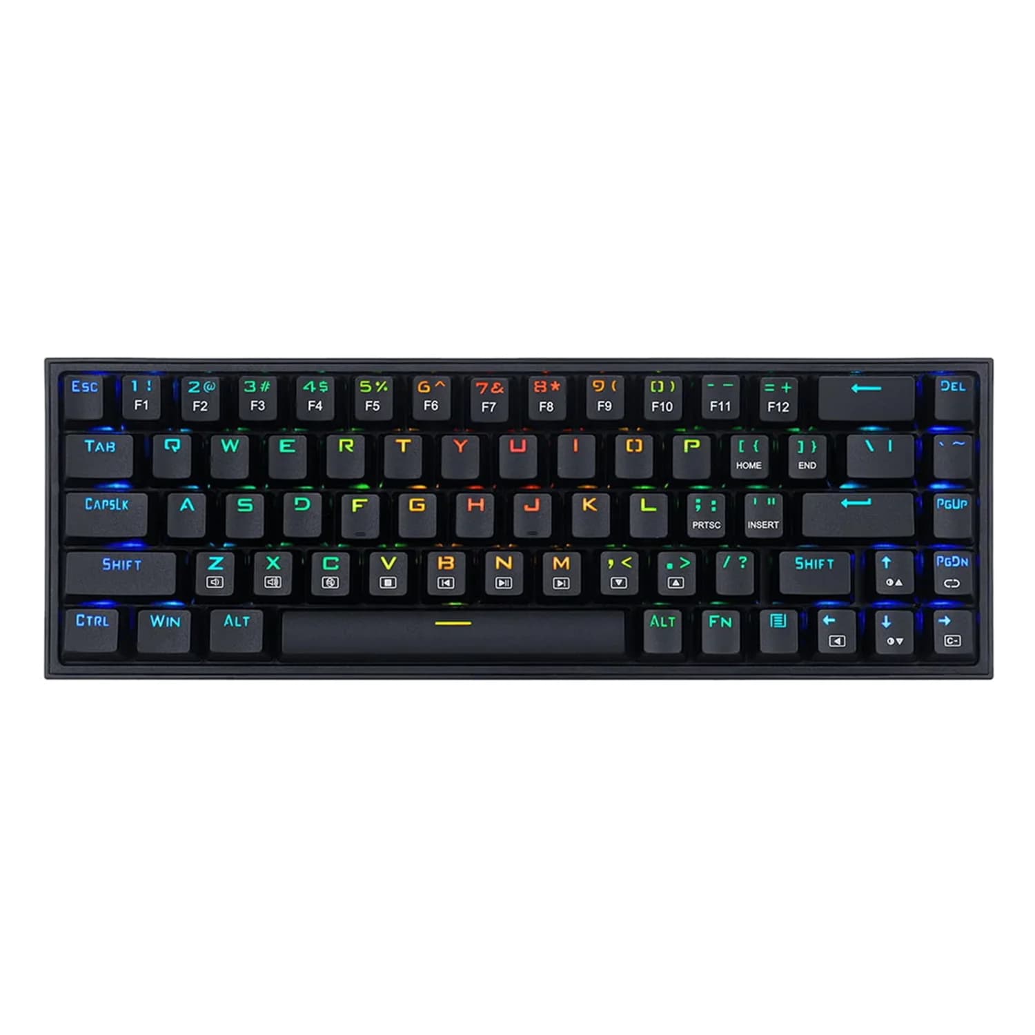 Redragon Teclado Gamer Redragon Castor Pro K631RGB Switch Red Layout 65% Sem Fio - Preto