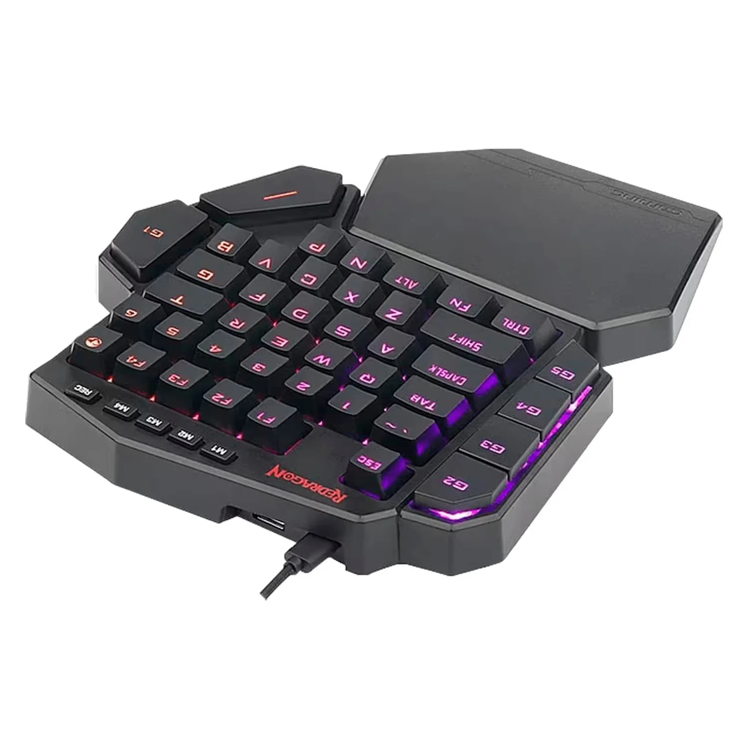 Redragon Teclado Gamer Redragon Diti One Hand K585RGB Switch Brown - Preto