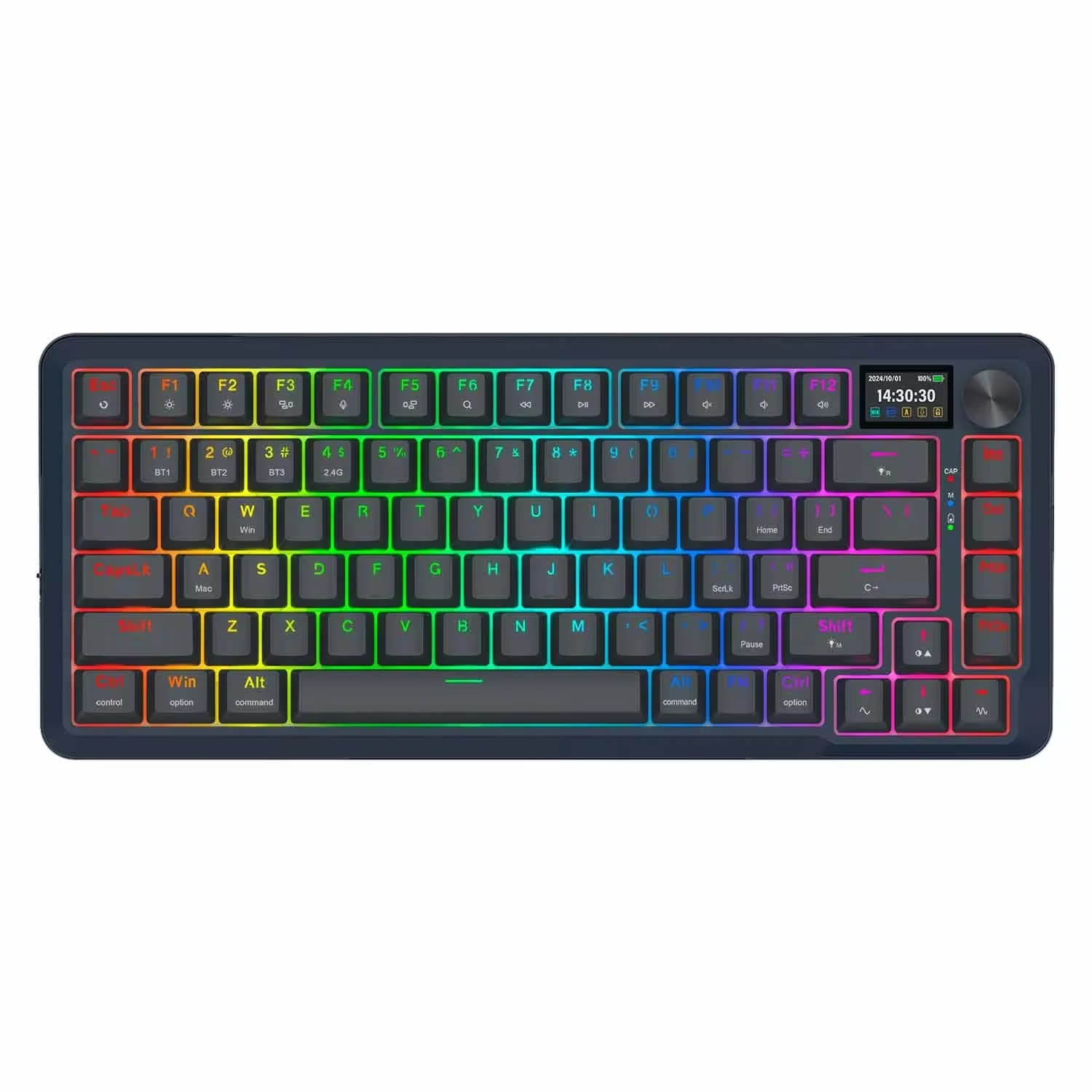 Redragon Teclado Gamer Redragon Flekact Pro K708-RGB-PRO RGB Sem Fio - Preto