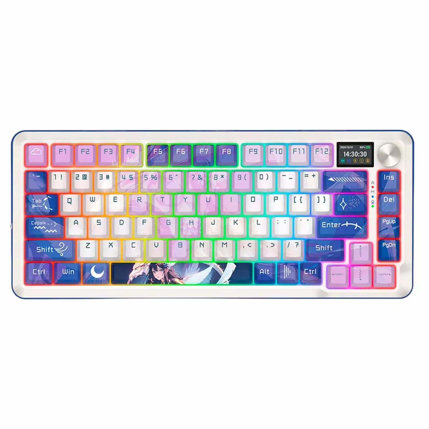 Redragon Teclado Gamer Redragon Flekact Pro K708AK RGB Sem Fio - Branco