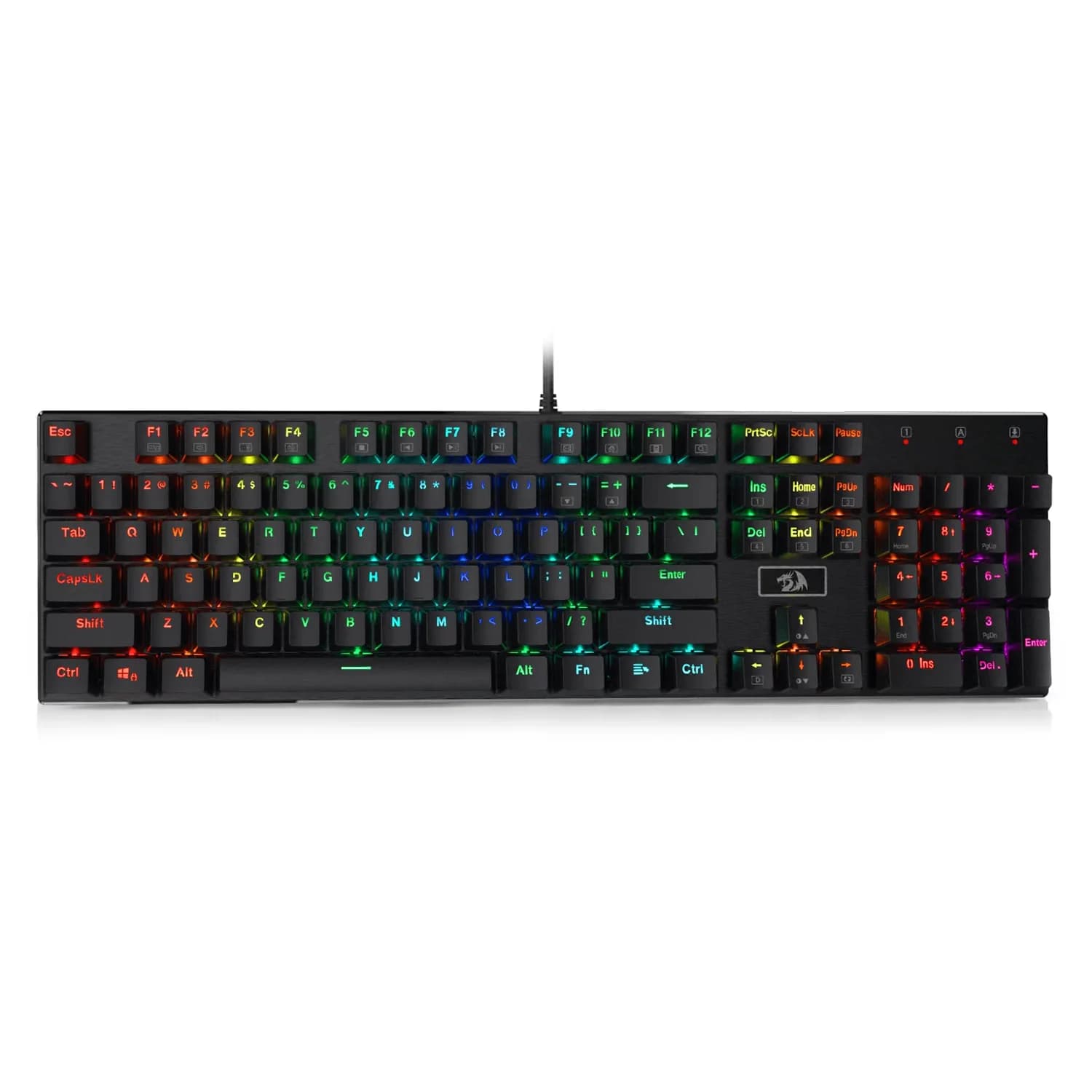 Redragon Teclado Gamer Redragon K556RGB Devarajas USA Inglês - Preto