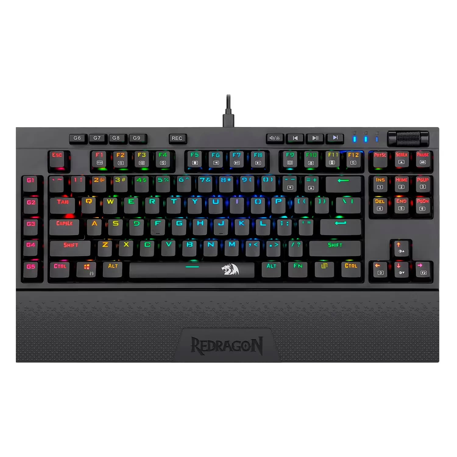 Redragon Teclado Gamer Redragon K588RGB Broadsword Com Fio Inglês - Preto