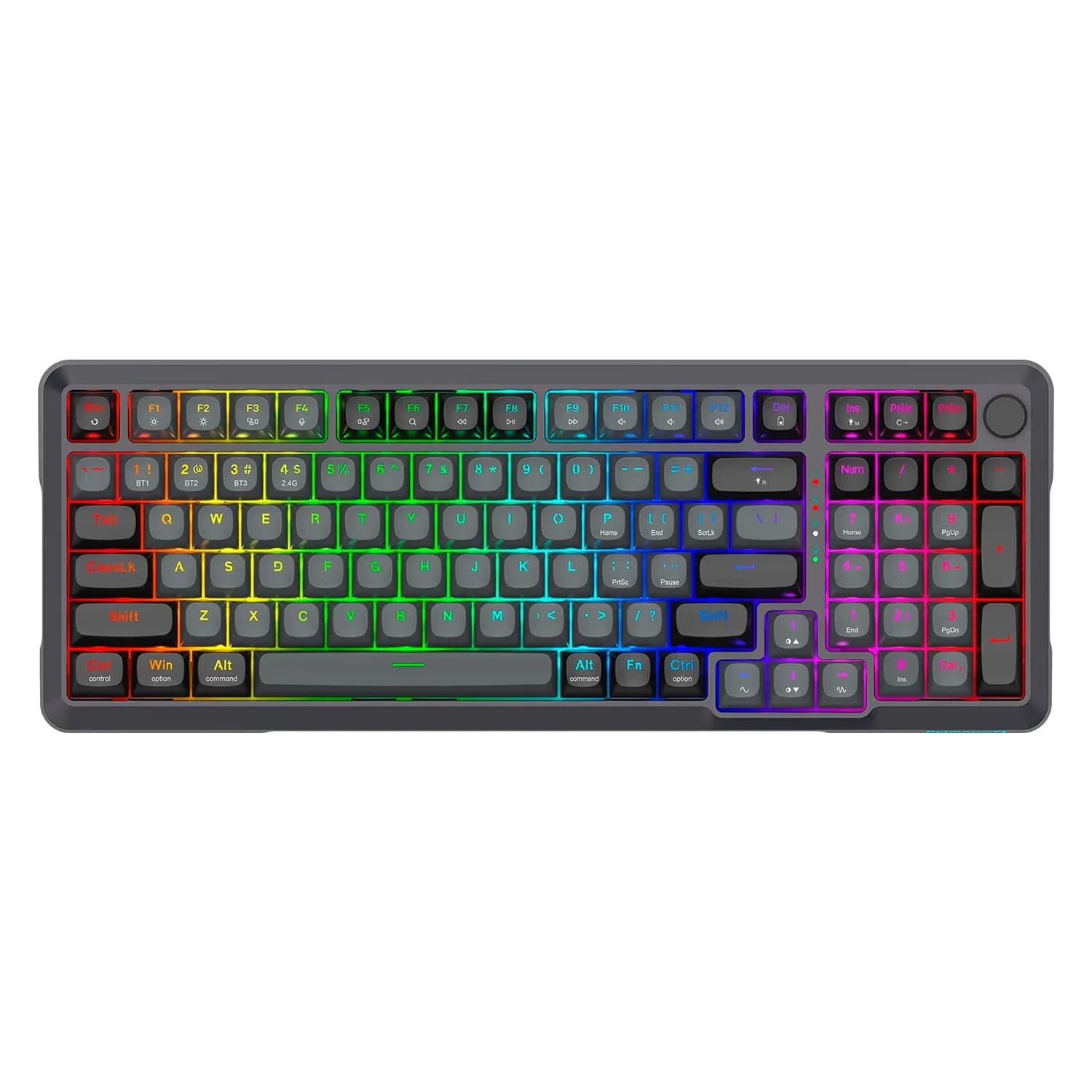 Redragon Teclado Gamer Redragon K688GB RGB PRO Bragi Pro Sem Fio Inglês - Preto