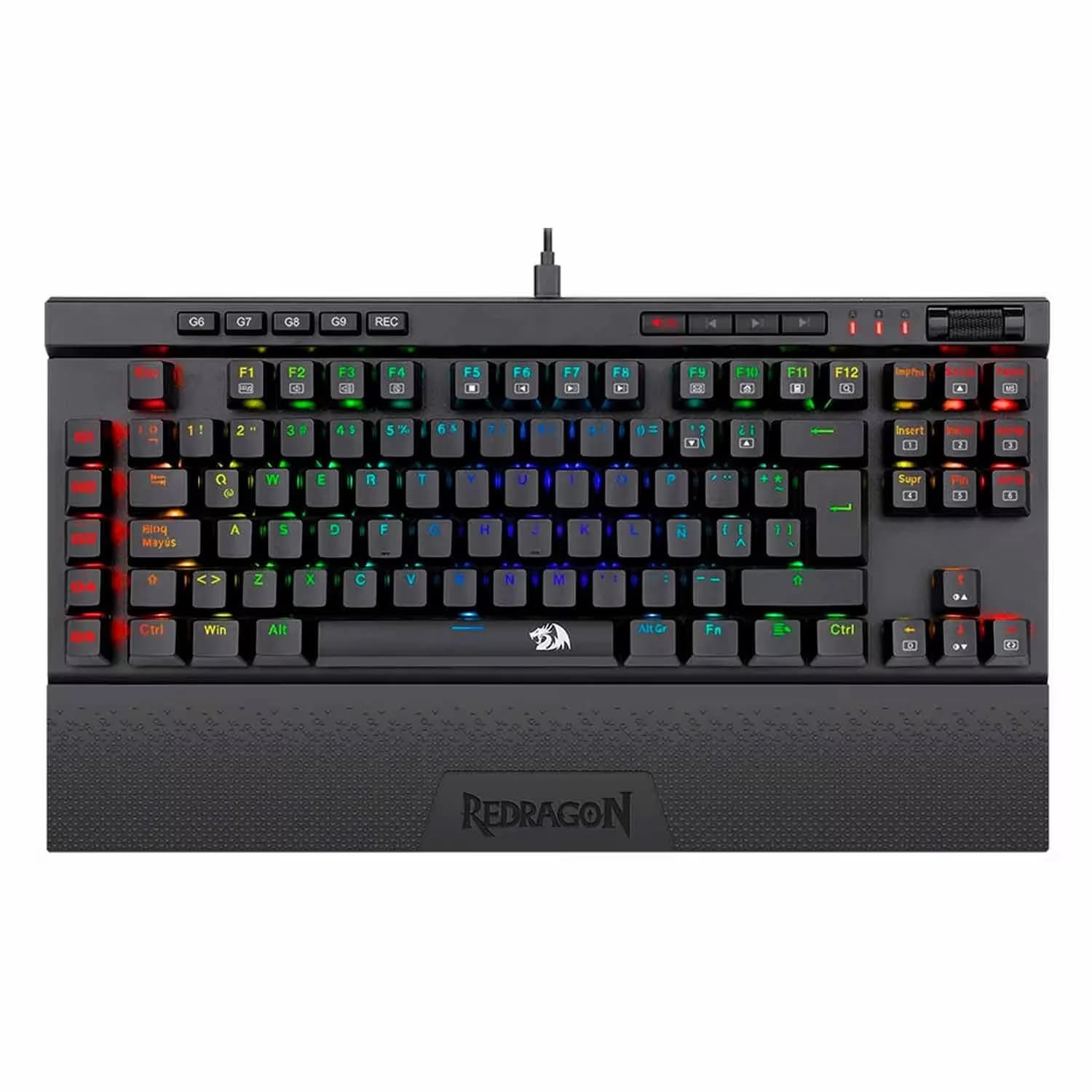 Redragon Teclado Gamer Redragon Magic Wand Pro K587RGB-PRO RGB Switch Red USB - Preto