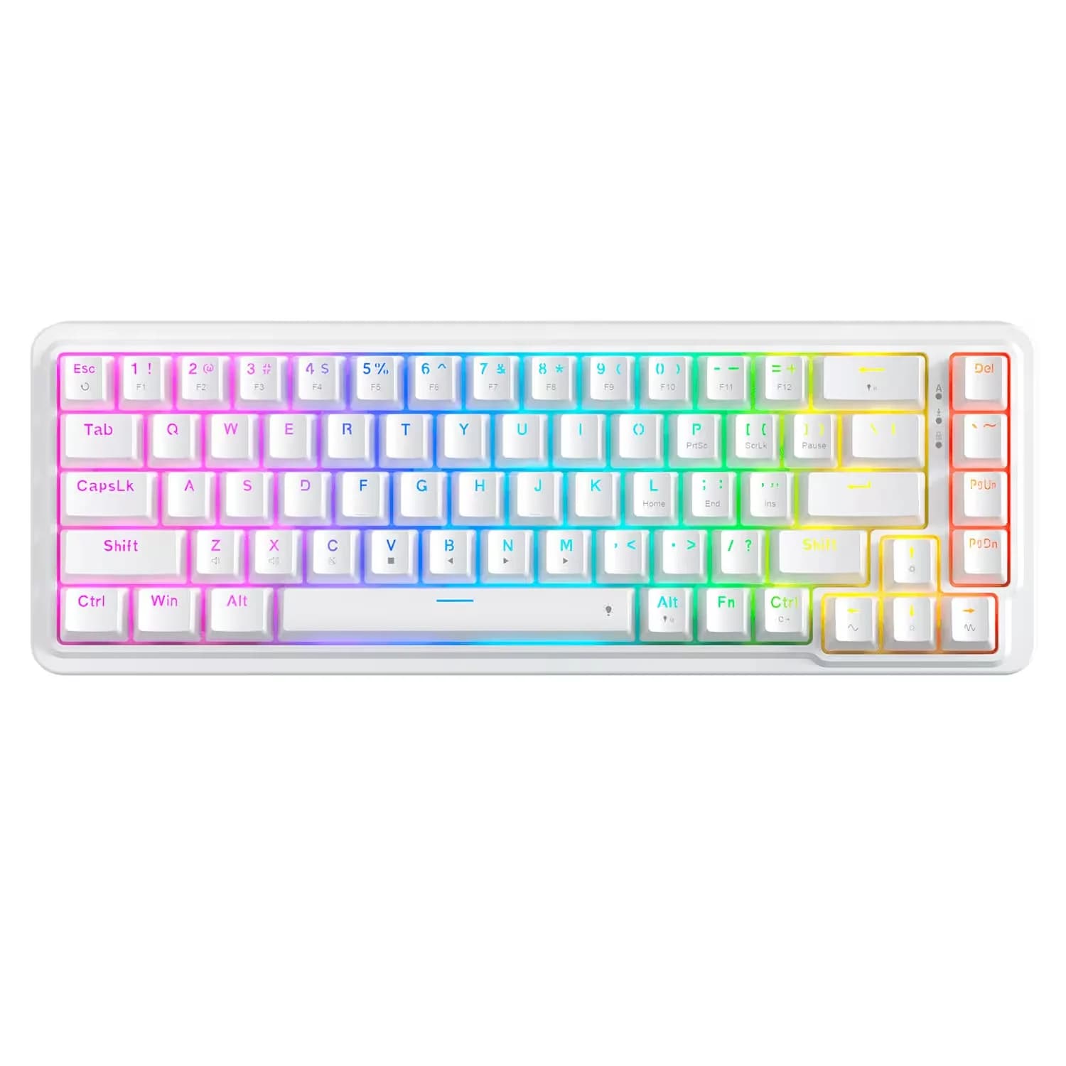 Redragon Teclado Gamer Redragon Nova K709W RGB Layout 65% - Branco