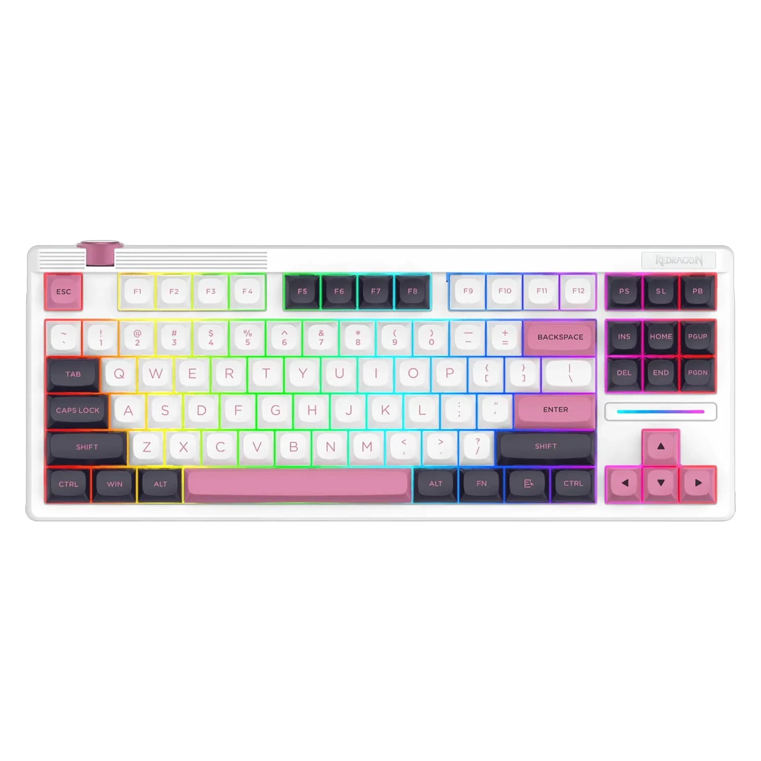 Redragon Teclado Gamer Redragon Otiim K729WBP RGB Layout 80% USB-C - Branco