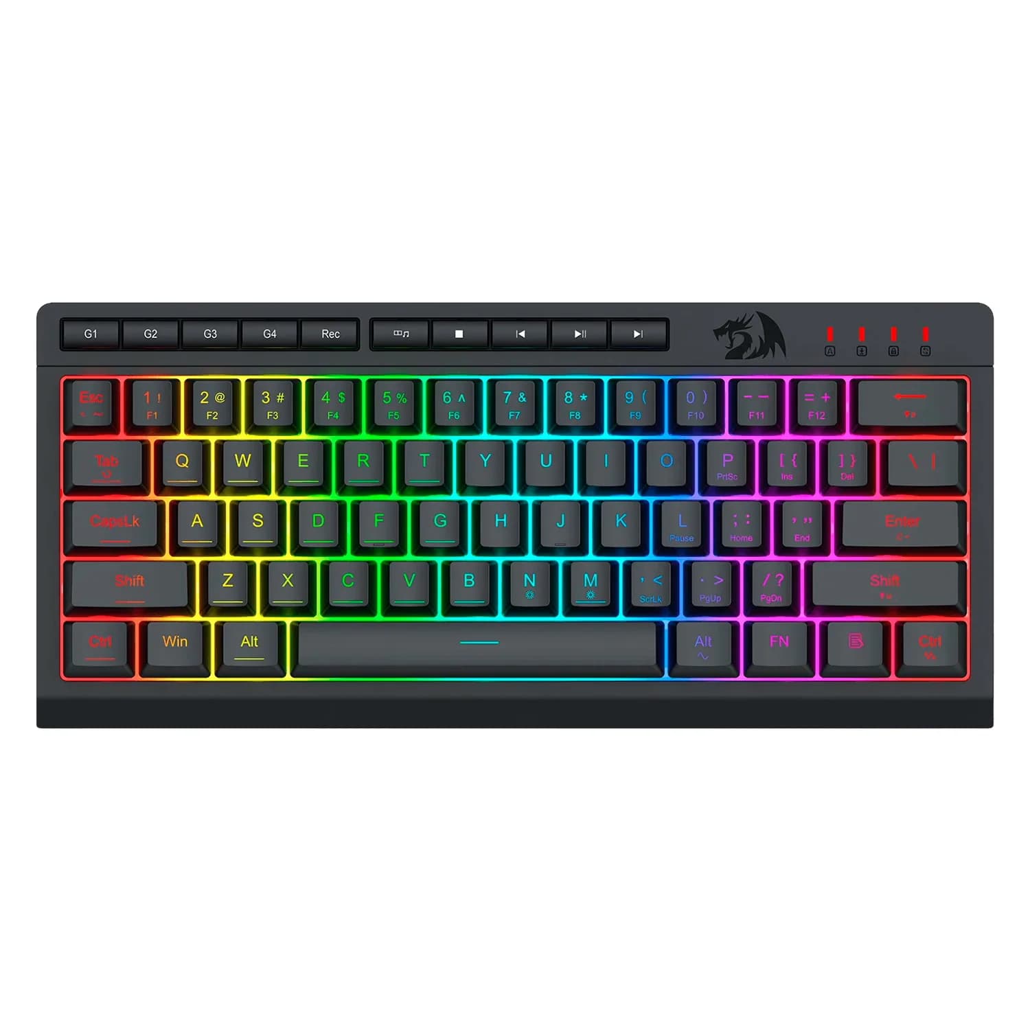 Redragon Teclado Gamer Redragon Shiva 61 K522RGB USB Inglês - Preto