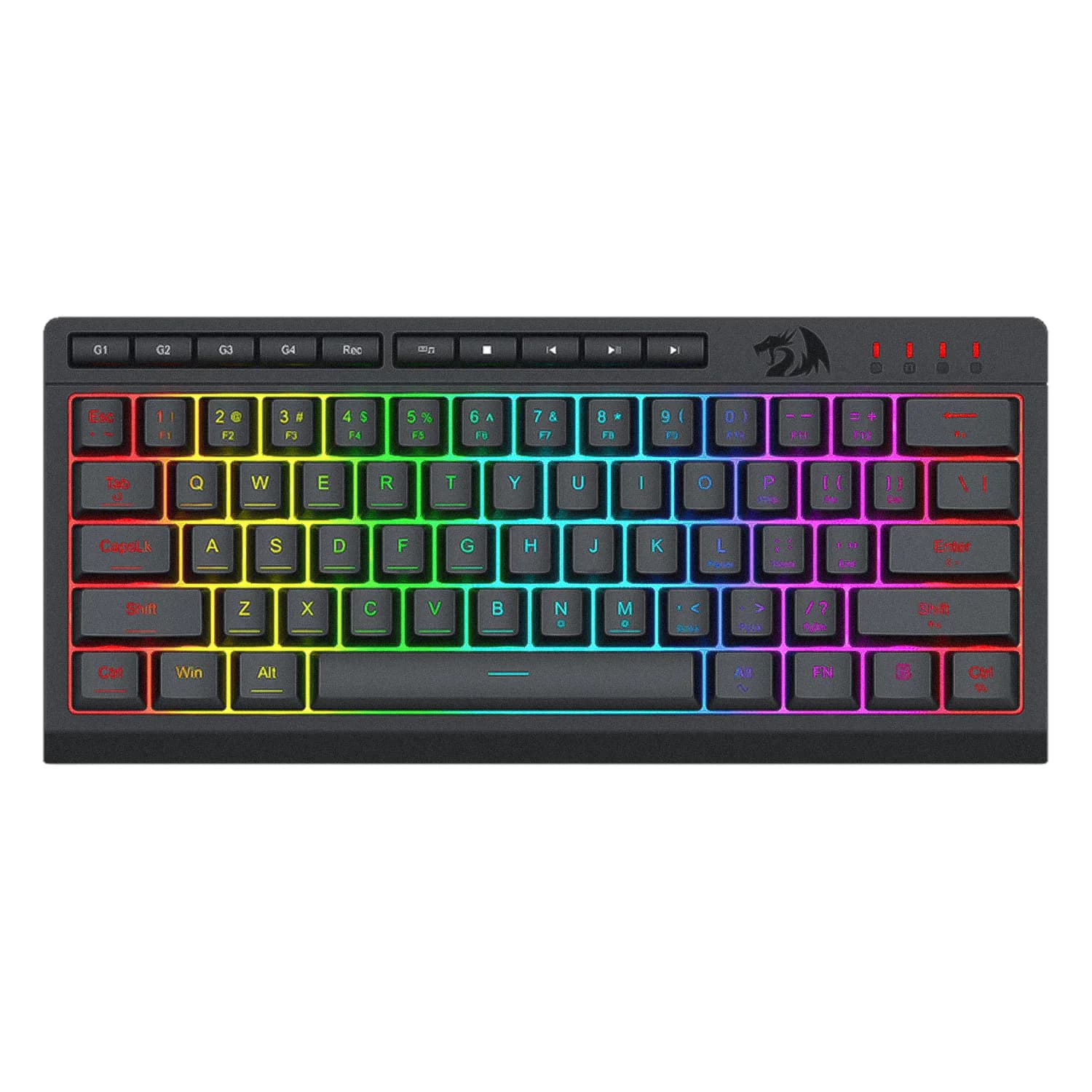 Redragon Teclado Gamer Redragon Shiva Pro K522RGB USB-C - Preto