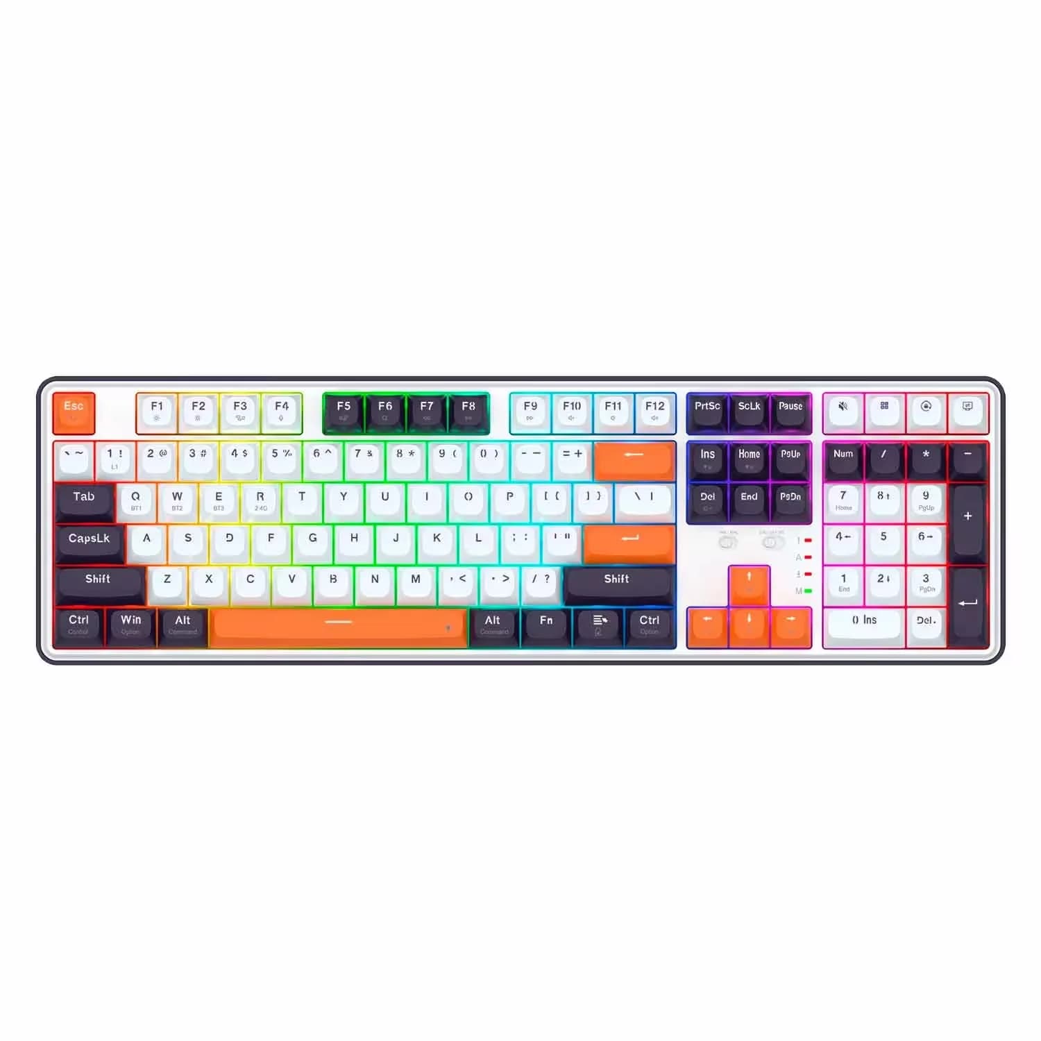 Redragon Teclado Gamer Wyvern Pro K689WBO RGB Sem Fio - Preto