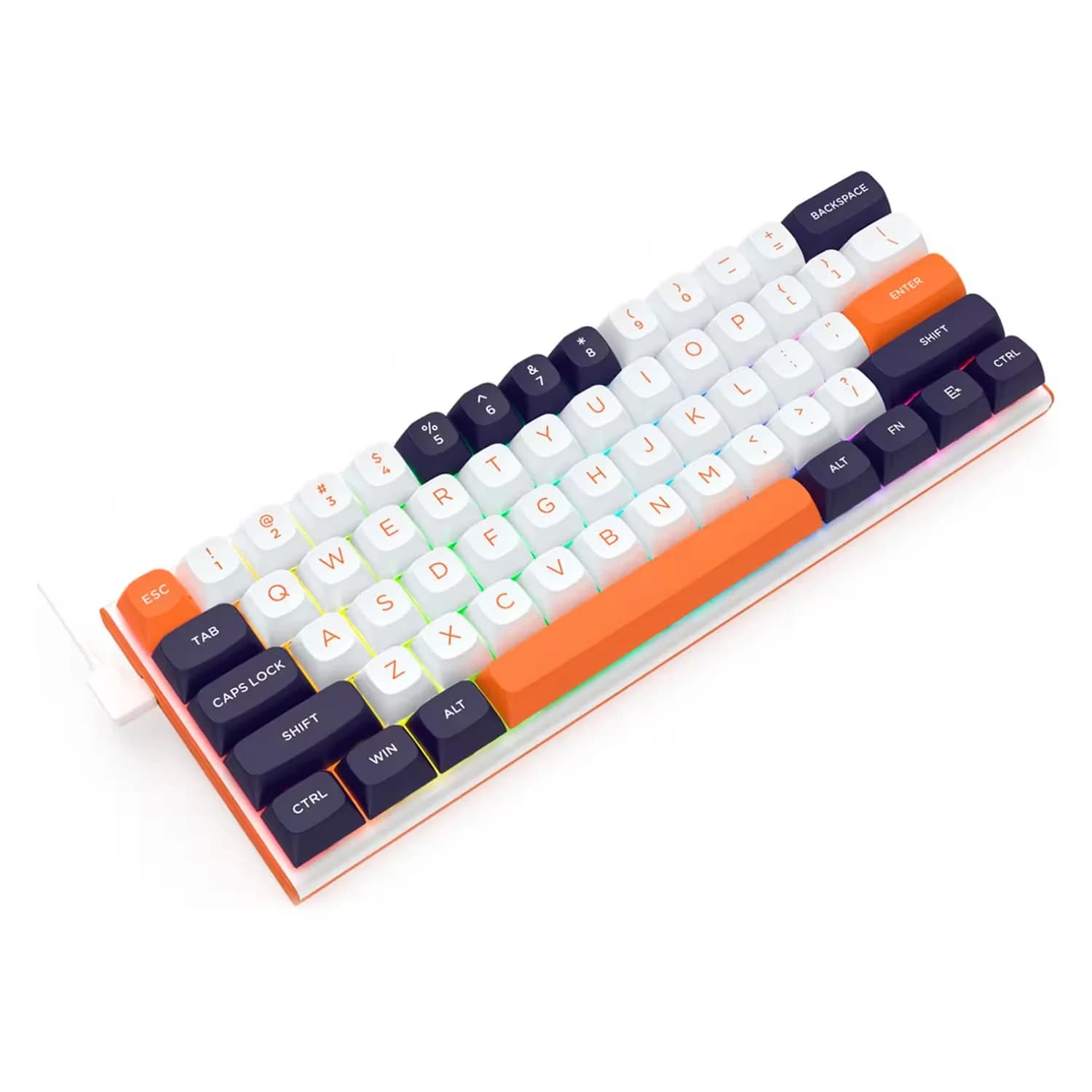 Redragon Teclado Magnético Redragon K683WBO-RGB-M RGB Layout 60% USB-C - Branco