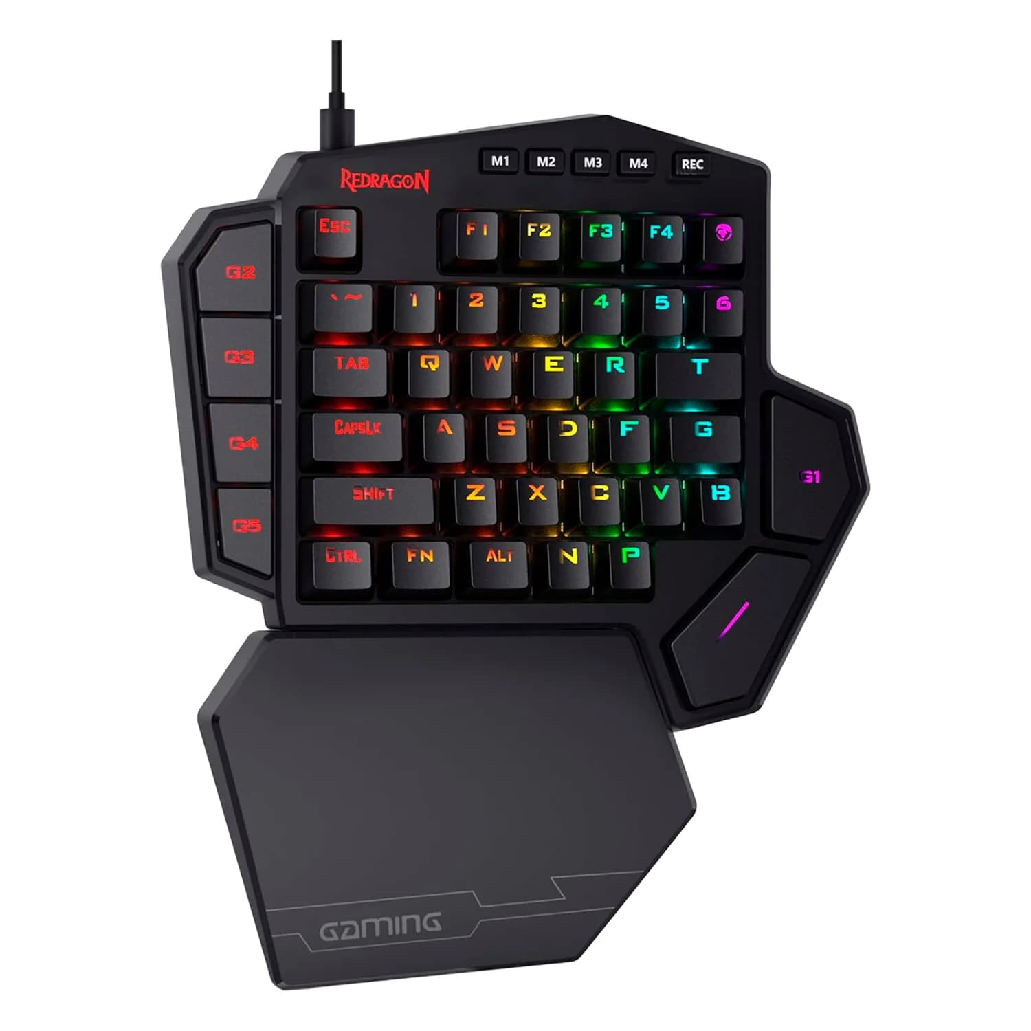 Redragon Teclado Redragon K585RGB Diti One-Handed Com Fio - Preto