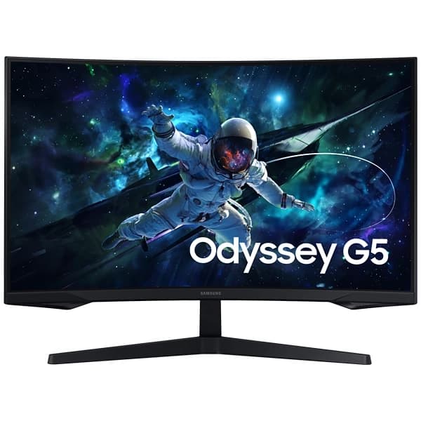 Acessório · Samsung Monitor Gamer Curvo Samsung Odyssey G5 S32CG552EN de 32" WQHD 16:9 144Hz 1 ms MPRT com DisplayPort HDMI