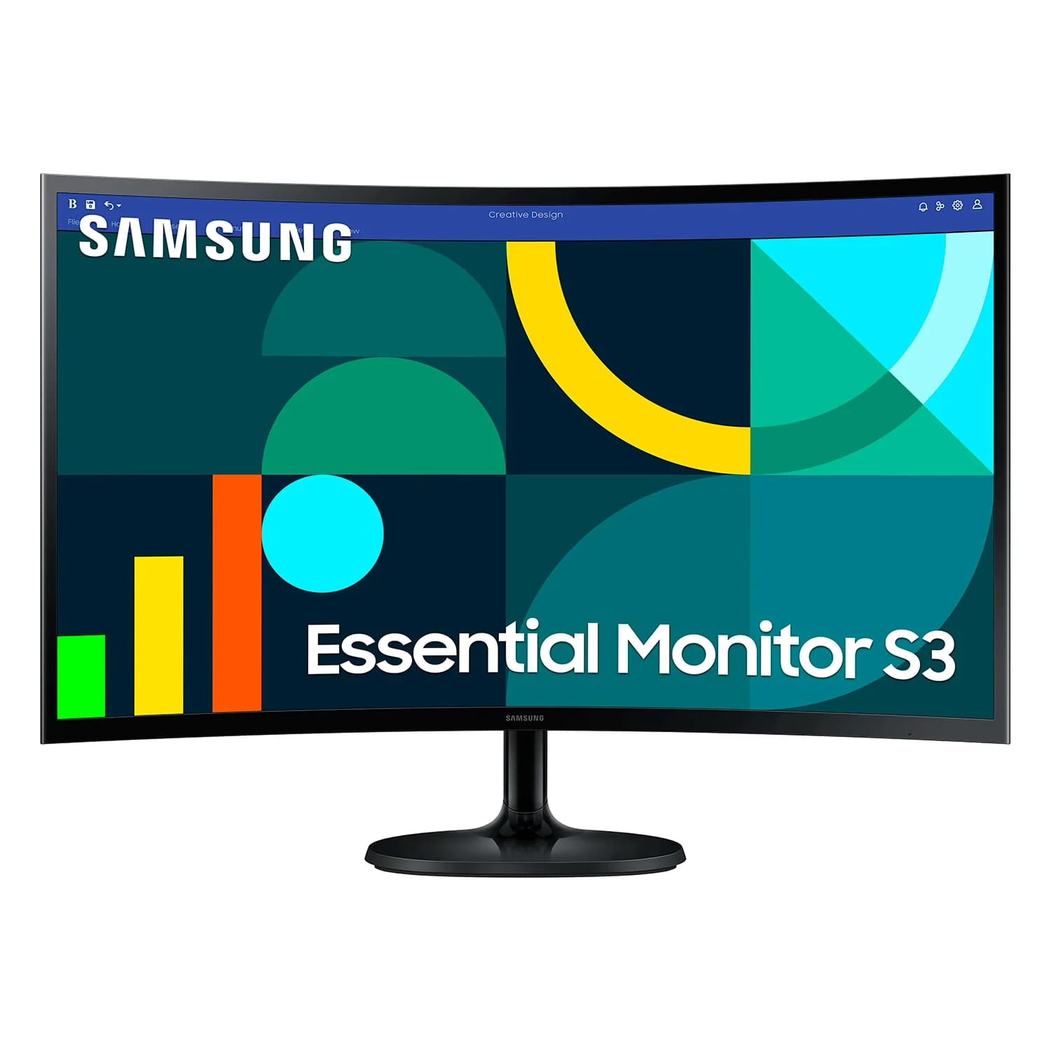 Acessório · Samsung Monitor Samsung LS24D366GAN 24" Full HD Curvo 100Hz HDMI - Preto