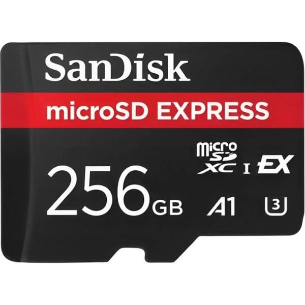 SanDisk Cartão de Memória Micro SD de 256GB SanDisk Express SDSQXFN-256G-GN4NN - Preto Vermelho