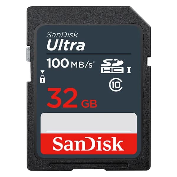 SanDisk Cartão de Memória SD de 32GB SanDisk Ultra SDSDUNR-032G-GN3IN - Preto