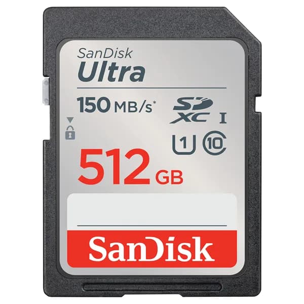 SanDisk Cartão de Memória SD de 512GB SanDisk Ultra SDSDUNC-512G-GN6IN - Preto Cinza