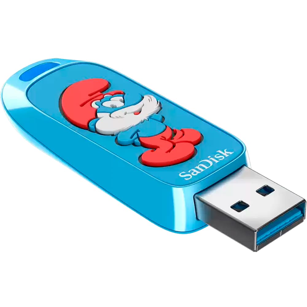 Acessório · SanDisk Pendrive SanDisk G46 128GB USB-A Smurfs Azul - SDCZIS - Roma Shopping - Seu Destino para Compras no Paraguai