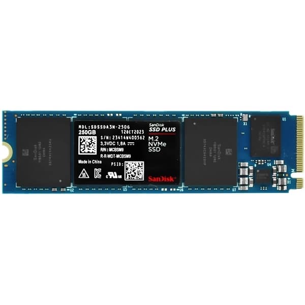 Acessório · SanDisk SSD M.2 de 250GB SanDisk SDSSDA3N-250G-G26 2400 MB s de Lectura - Negro Azul