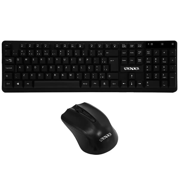 Satellite Kit Teclado Sem Fio Satellite AK-741G Português + Mouse 1.000 DPI - Preto