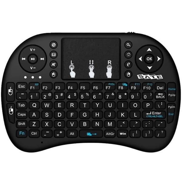 Satellite Mini Teclado Satellite AK-723G 2.4GHz com Alcance de até 10 Metros - Preto
