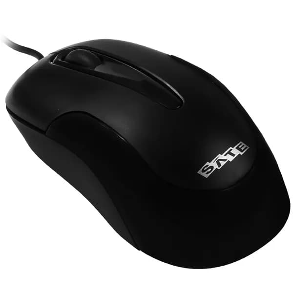 Satellite Mouse Óptico Satellite A-34 USB até 1.200 CPI - Preto
