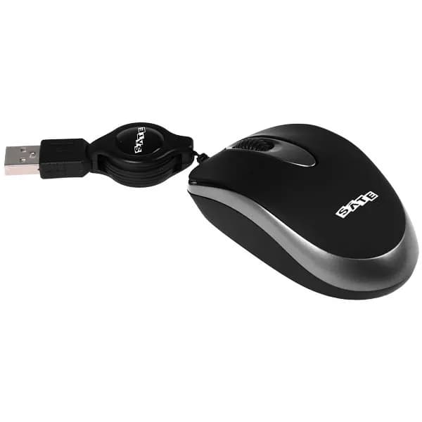 Satellite Mouse Óptico Satellite A-80 USB até 1.200 CPI - Preto Cinza