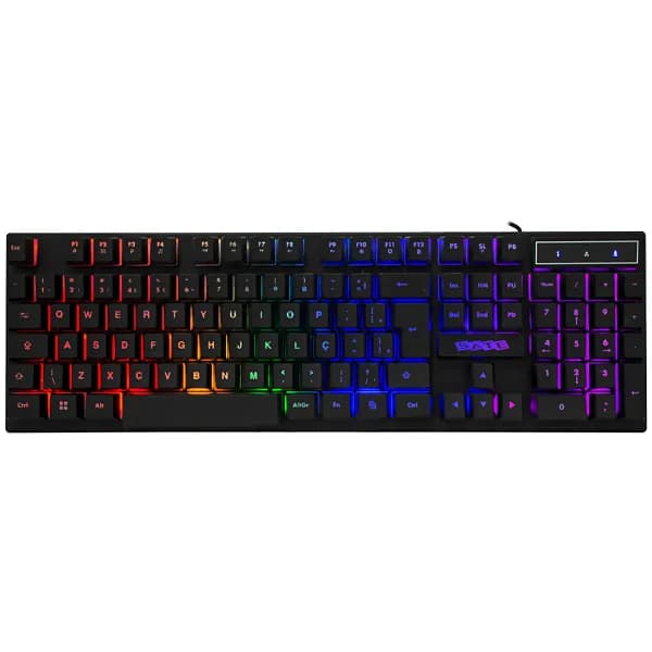 Satellite Teclado Gaming Mecânico Satellite AK-891 Português USB com Backlight - Preto