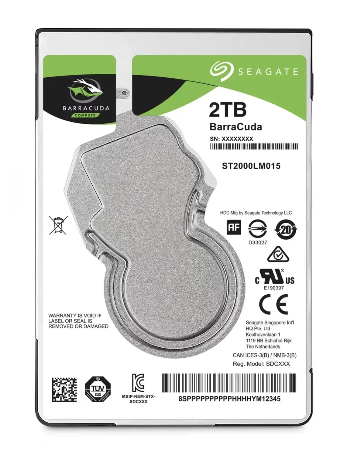 Acessório · Seagate HD Para Notebook Seagate Barracuda 2.5" / 2TB / 128MB / 5400 RPM - (ST2000LM015)