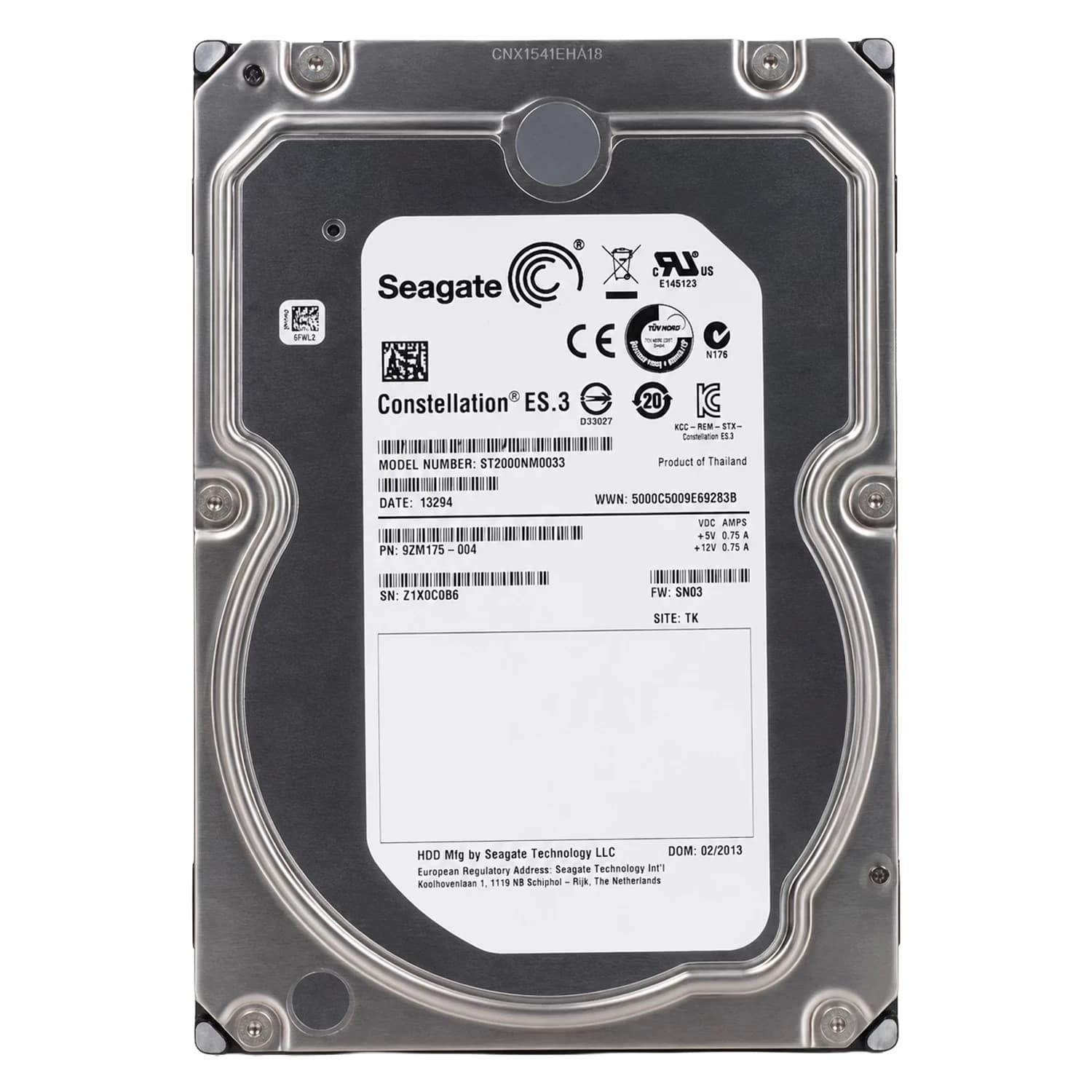 Acessório · Seagate HD Seagate Constellation ES.3 Pull 2TB 3.5" SATA 3 7200RPM - ST2000NM0033