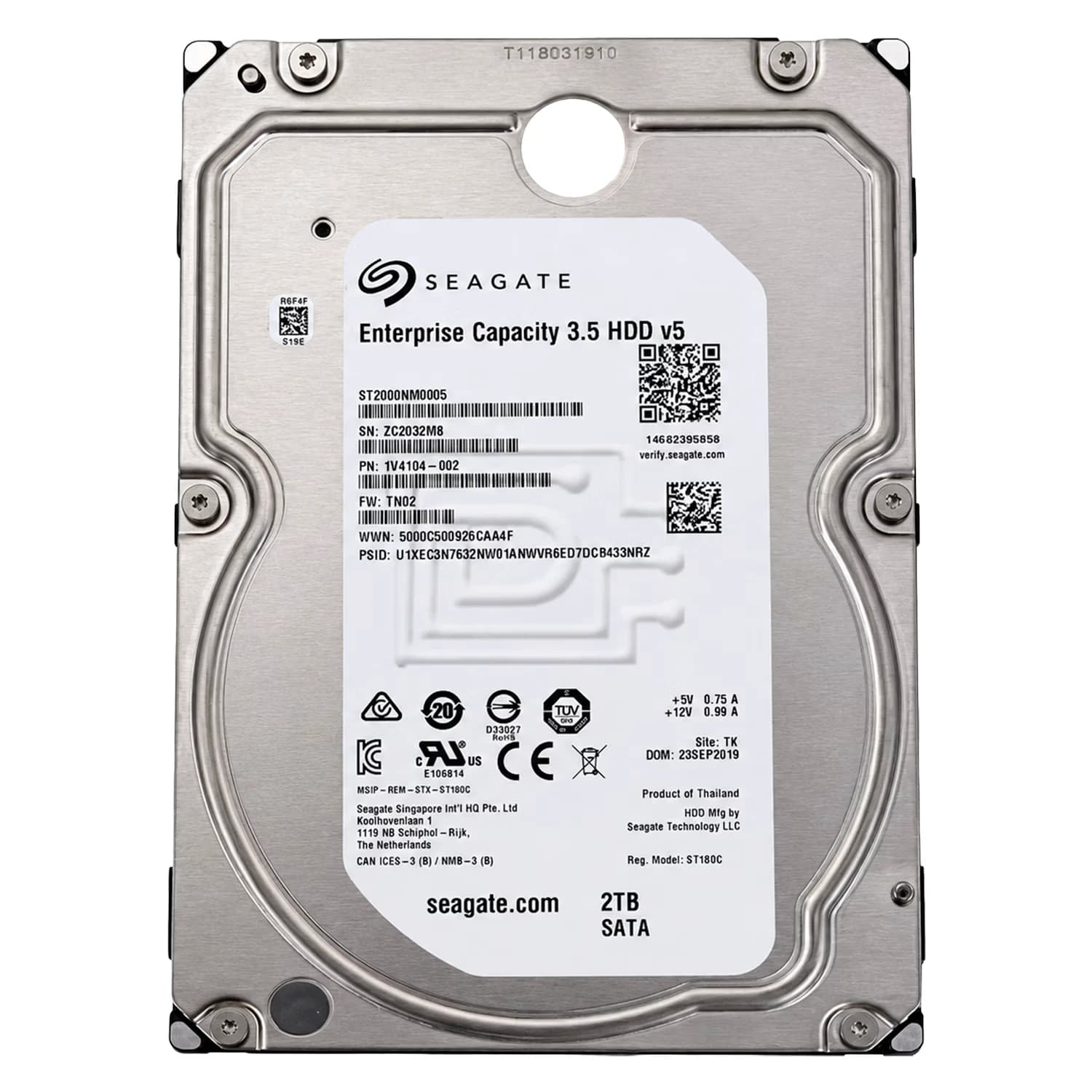 Acessório · Seagate HD Seagate Exos 7E8 Pull 2TB 3.5" SATA 3 7200RPM - ST2000NM0105