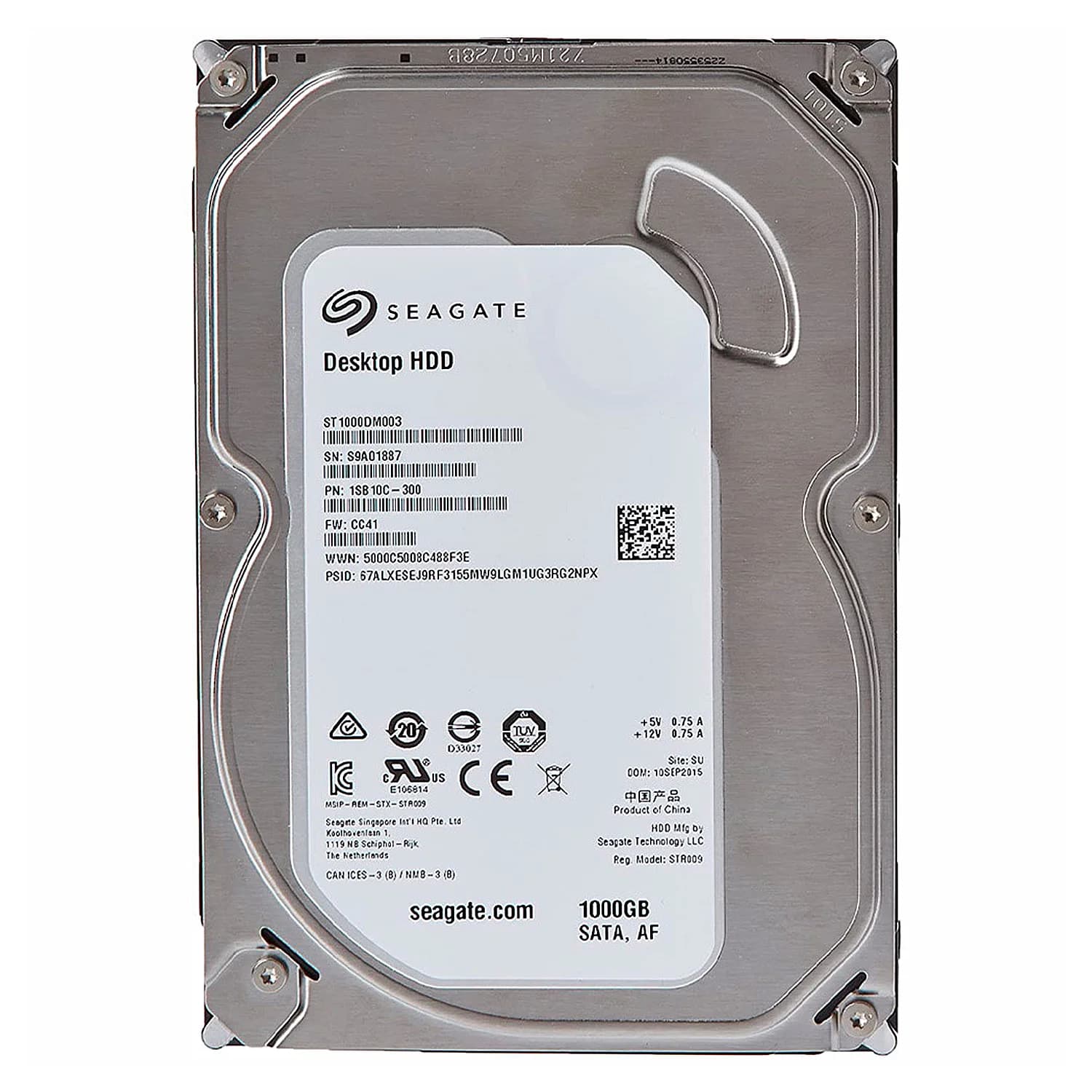 Acessório · Seagate HD Seagate Pull 1TB 3.5" SATA 3 7200RPM - ST1000DM003