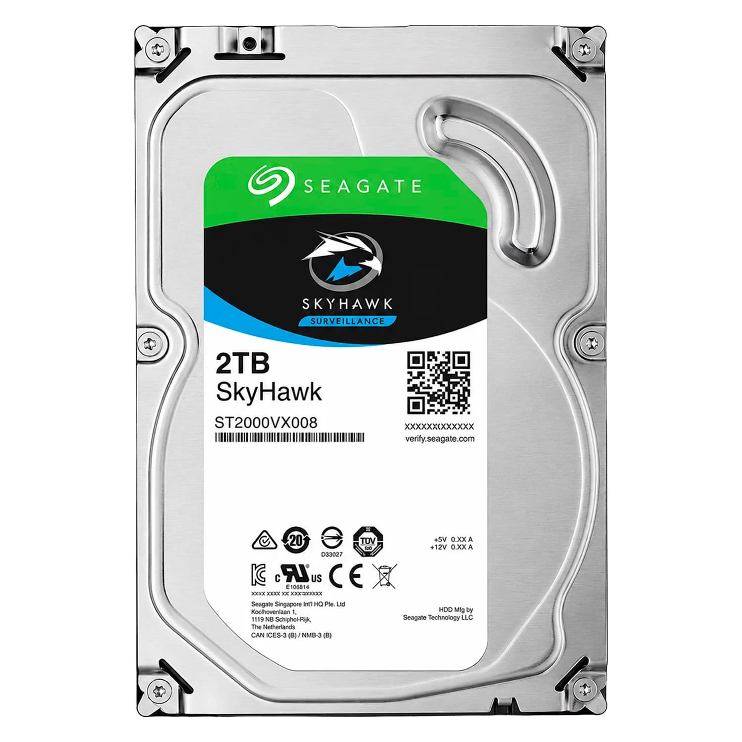 Acessório · Seagate HD Seagate SkyHawk Pull 2TB 3.5" SATA 3 5900RPM - ST2000VX008
