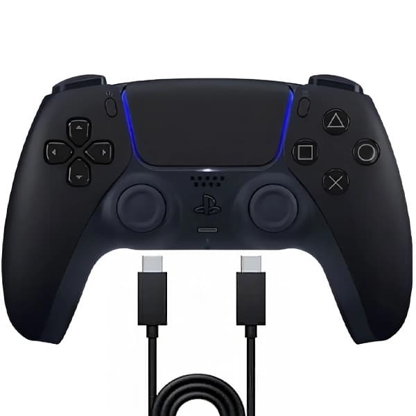 Sony Controle Sem Fio Sony DualSense CFI-ZCT2W para PlayStation 5 - Preto + Cabo USB-C
