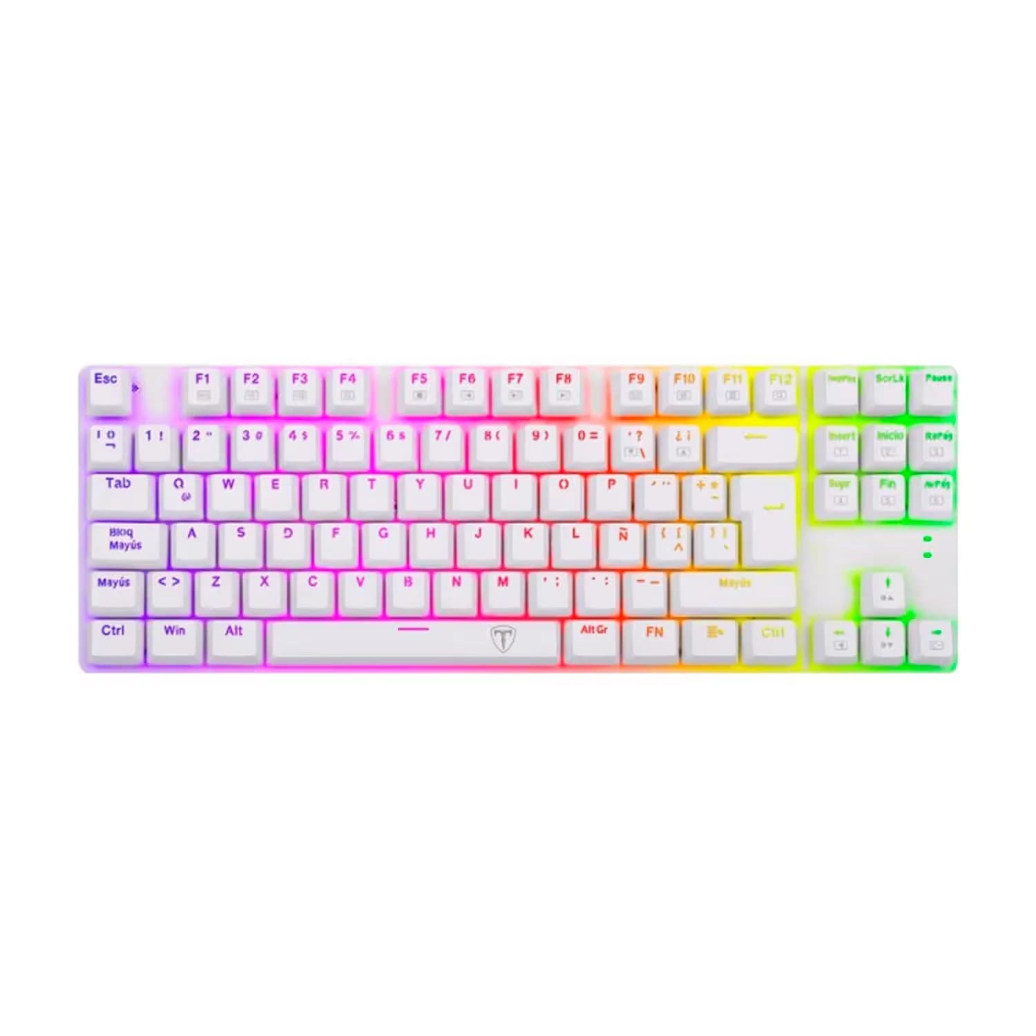 T-Dagger Teclado Gamer T-Dagger Bora TGK- 315W - BL RGB Switch Blue Espanhol - Branco