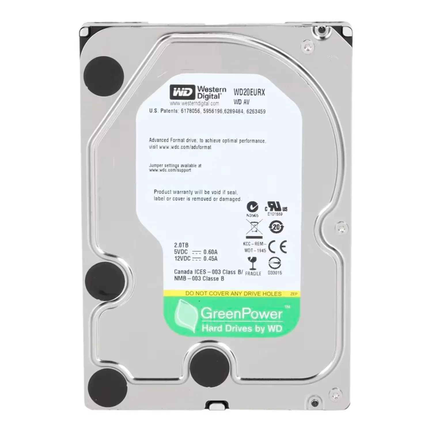 Western Digital HD Western Digital WD Green Pull 2TB 3.5" SATA 3 7200RPM - WD20EURX (Embalagem Entregue a Parte)