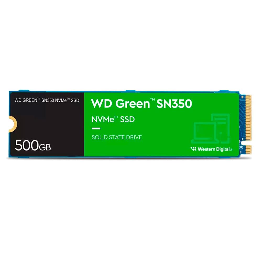 Acessório · Western Digital SSD M.2 Western Digital SN350 500GB NVMe PCIe 3.0 x 4 - Verde WDS500G2G0C - Roma Shopping - Seu Destino para Compras no Paraguai
