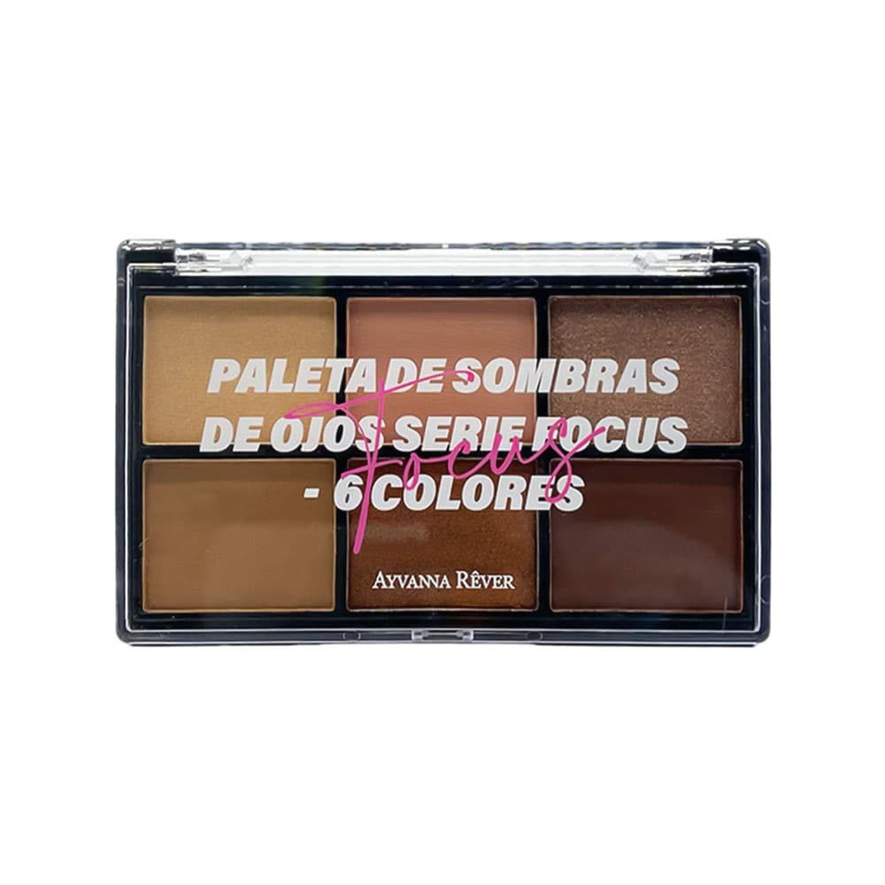 Ayvanna-Rever Paleta de Sombras Ayvanna Serie Focus 6 Colores 02 Latte Brown 1.5 Gr