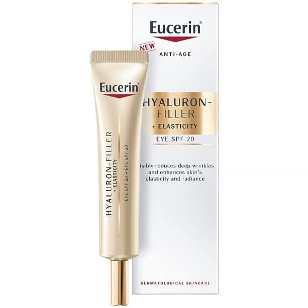 Eucerin Creme Para Contorno de Olhos Eucerin Hyaluron-Filler + Elasticity Eye Spf 20 de 15 Ml