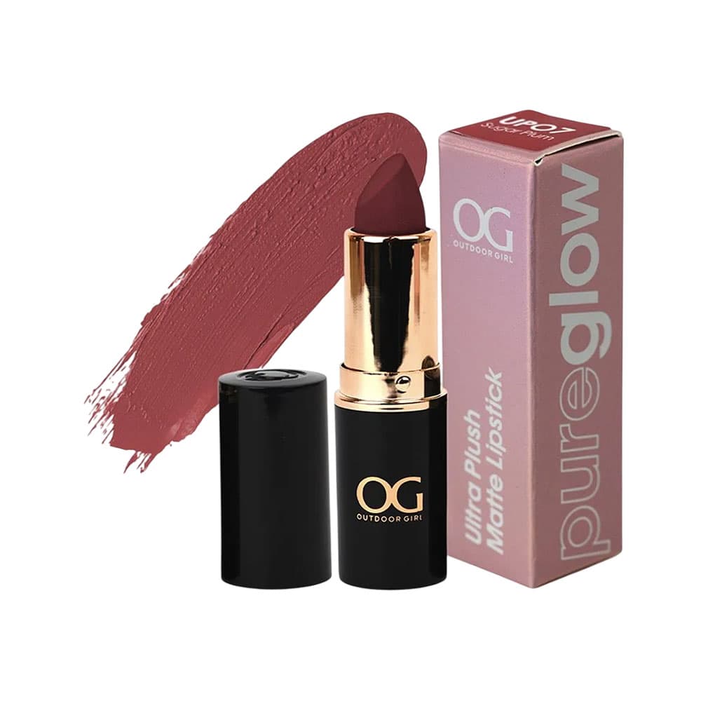 Og Labial Outdoor Girl Pure Glow Ultra Plush Matte Up07 Sugar Plum 4 Gr