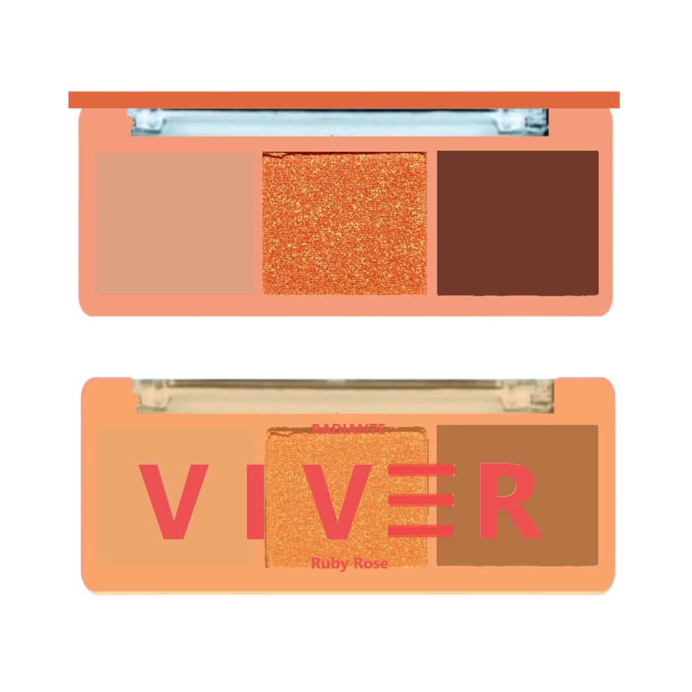 Ruby Rose Paleta de Sombras Trio Viver Hb F528 Radiante 32 Gr