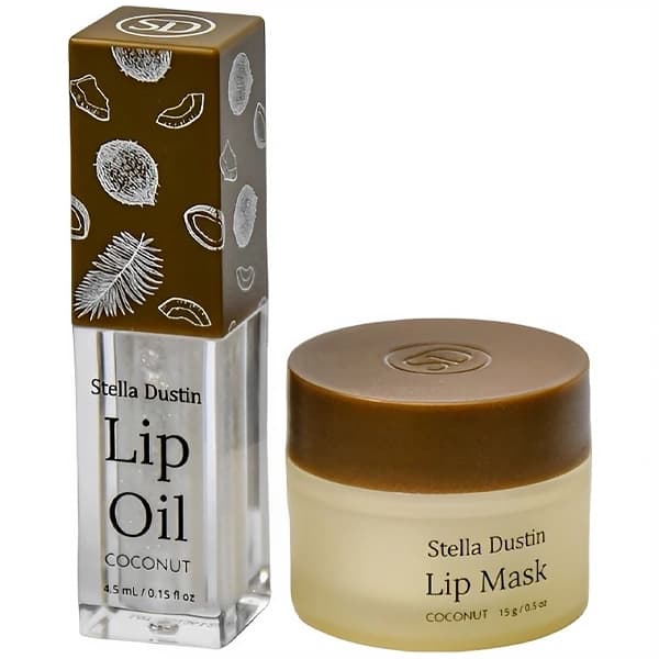 Stella-Dustin Kit Stella Dustin Lip Oil 4.5 Ml + Máscara Labial Coconut 15 G