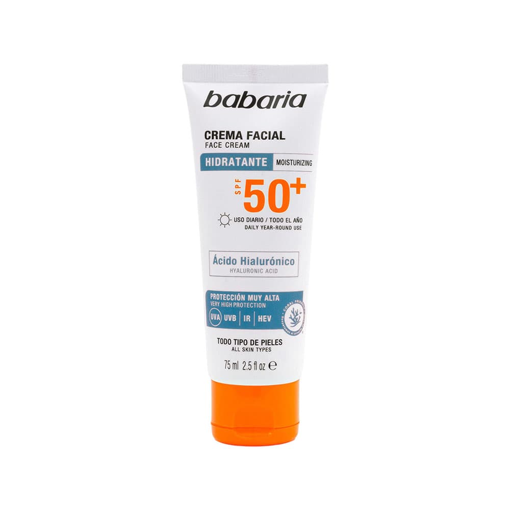 Babaria Crema Facial Babaria Solar Acido Hialuronico Hidratante Spf50+ 75ml