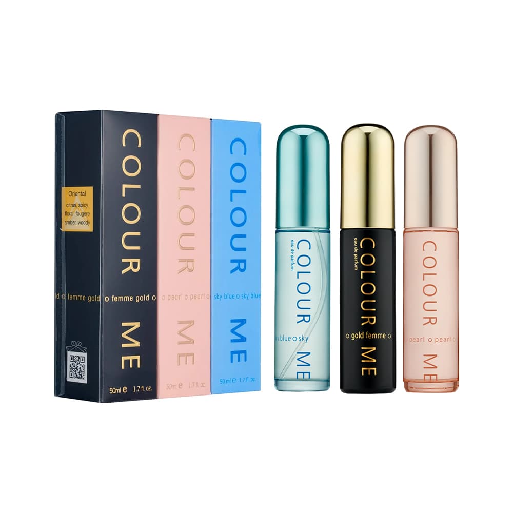 Colour Me Kit Gold Pearl Sky Blue 3X50 Ml EDP 50ml