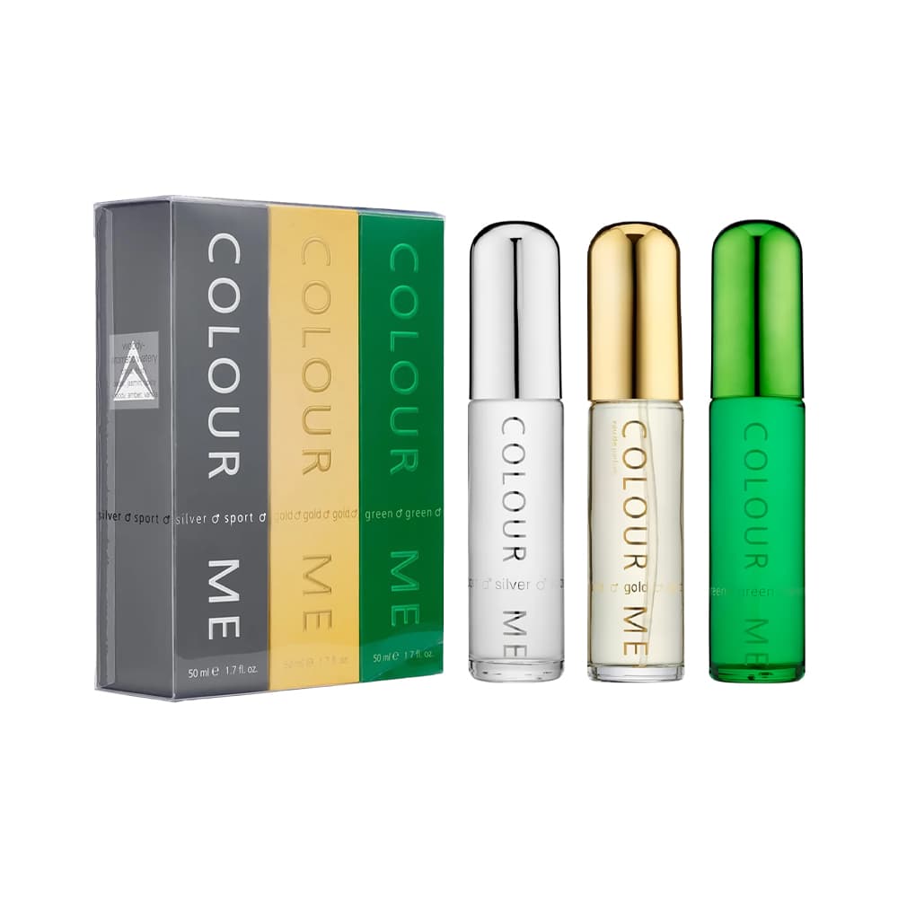 Colour Me Kit Silver Gold Green 3X50 Ml EDP 50ml