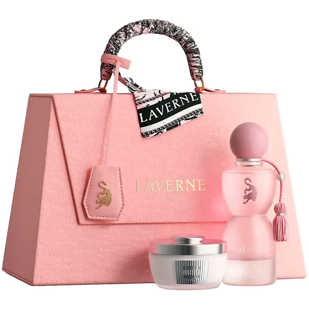 Kit Laverne Sense Rosa +Bady Powder 70Gr Bag Set - Roma Shopping