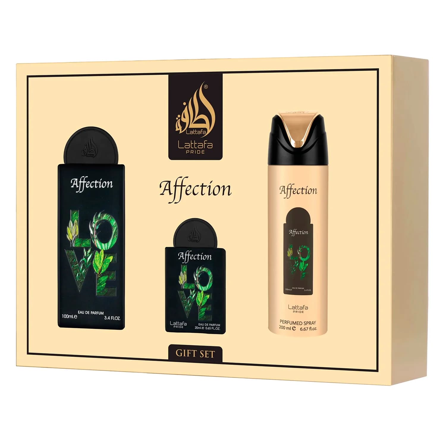 Lattafa Kit Pride Affection - 3 Unidades EDP