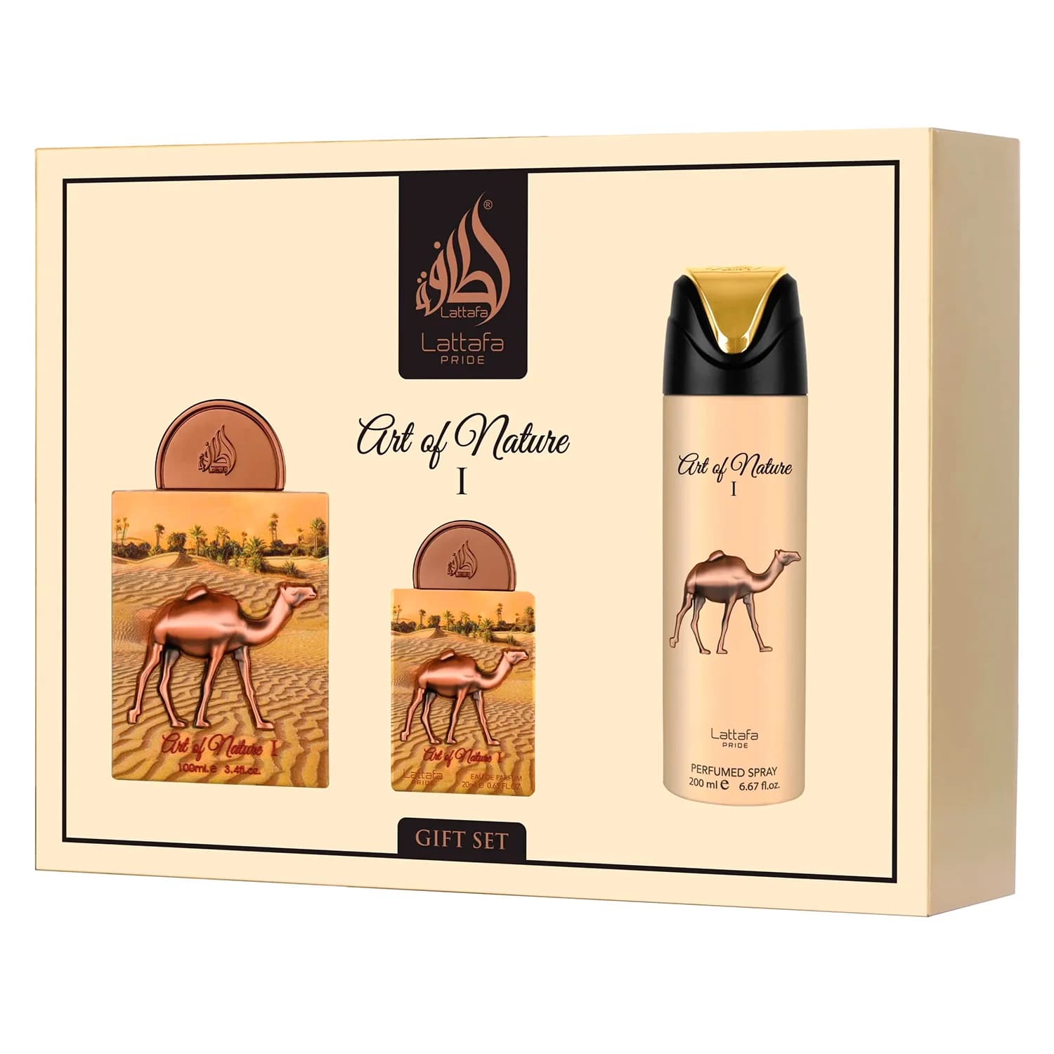Lattafa Kit Pride Art of Nature I Gift Set - 3 Unidades EDP