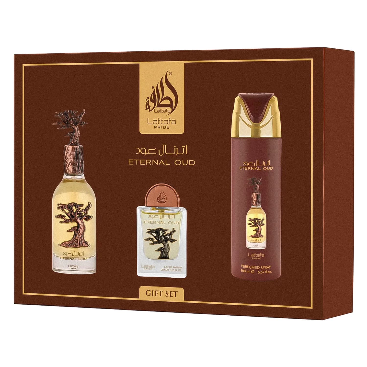 Lattafa Kit Pride Eternal Oud Gift Set - 3 Unidades EDP